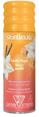 Skintimate Vanilla Sugar Shave Gel for Women | Skintimate Shaving Cream for Women, Womens Shaving Cream, Shave Cream, Shaving Foam, Womens Shave Gel with Vitamin E & Shea Butter, 7oz - Pack of 6