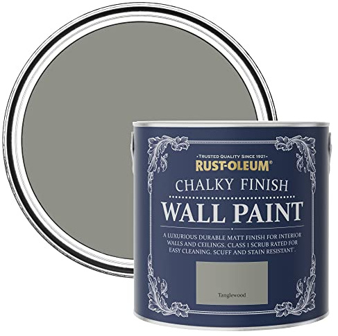Rust-Oleum Grey Matt Emulsion Wall Paint - Tanglewood 2.5L