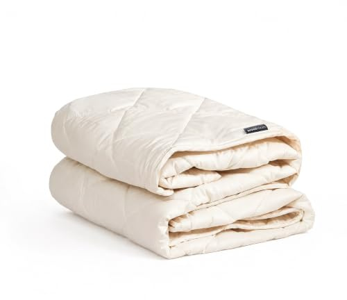 WOOLROOM Kids - Organic Duvet for Cot Bed - Machine Washable - Hypoallergenic, Temperature Regulating Children’s Bed Cover - 100% British Wool - Breathable, Soft Organic Cotton - W100cm x L120cm