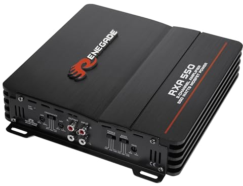 Renegade RXA550-2 - Amplificatore audio per auto, classe A/B, 550 Watt, ponte e stabilità a 2 Ω