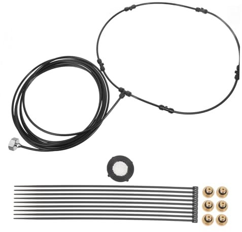 Sosoport 1 Set Mist Fan Kit Patio Mister Fan Misting Kit Bucket Misting Fan Outdoor Fan Mister Water Mister Misters for outside Hose Mister Fan Mister Kit Craftsman Misting Fan Black Pvc,