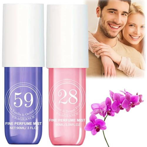 2pcs Long Lasting Body Spray and Hair Mist - Fruity Fragrance Perfume for Women With Pheromone