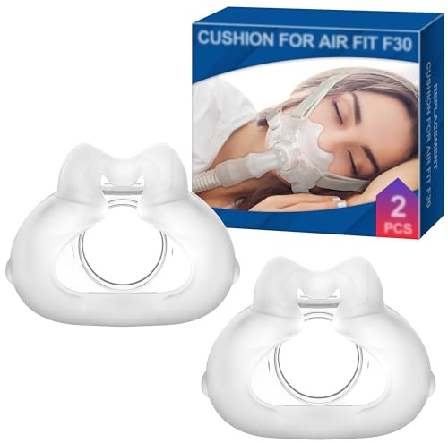 2 confezioni di cuscini di ricambio (M) per Airfit F30, gamma di dimensioni da 3,3 a 4,8 cm, compatibili con telaio originale, accessori premium forniti da BlessEase (M)