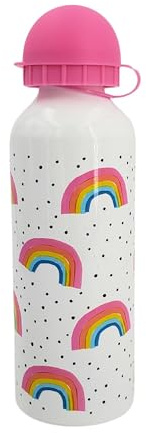 500ml Stainless Steel Water Bottle – Single Wall, Flip-Top Lid, Leak-Proof, Lightweight & BPA-Free, Ideal for Travel, Gym, Sports, and Everyday Use Rainbows