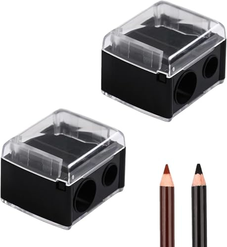 Makeup Sharpener pennvässare, kosmetisk pennvässare, pennvässare för kajalpennor – universell pennvässare för ögonbrynspenna, läppkonturpenna, eyeliner, precisionsblad, praktisk bärbar på språng