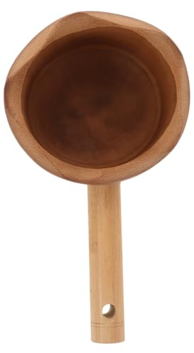 Vaguelly Bambus Lotus Wasserlöffel Wasserschöpfer Mit Griff Saunalöffel Saunakelle Saunaraumkelle Wasserschöpfer Sauna Wasserschöpflöffel Praktischer Wasserschöpfer Wasseraufsauger