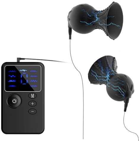Kutocesy Electric Nipple Sucker Toy for Women with Electro Stimulation Adjustable Modes Couples Sex Toy for Nipple Play Suction Pump Game