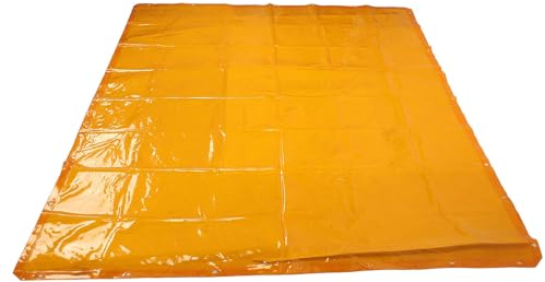 Welding Curtain Screen Transparent Flame Retardant with Grommets, 1.74x2.34 m, PE Material, Spark Splash Protection for Workshop Shipyard Industrial