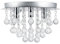 lux.pro Lüster Kunstkristall Deckenlampe 3 x G9 Metall Chrom-Silber