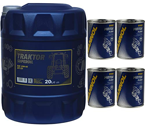 20L MANNOL Motoröl Traktor Superoil API CD 15W-40 Motorspülung Motor Flush