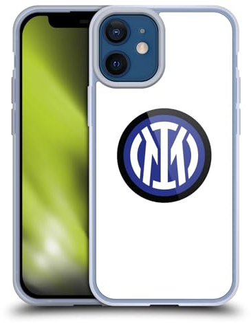 Head Case Designs Officially Licensed Inter Milan Logo On White Badge Gel Case [Military Grade Protection] Compatible with Apple iPhone 12 Mini and Compatible with MagSafe