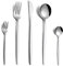 Set posate, Pleafind set di posate per 6 persone, 30 pezzi posate in argento, posate acciaio inox con coltello, forchetta, cucchiaio, lavabili in lavastoviglie＆lucidate a specchio