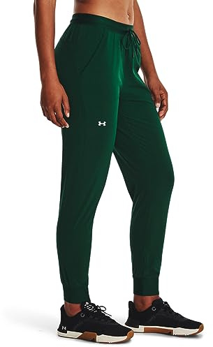 Under Armour Womens Armour Sport Woven Pants, (322) Greenwood / / Metallic Silver, X-Small