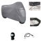 Compatible con Honda GL 1500 Gold Wing Funda Moto Forro Impermeable Anti Granizo para Moto-Scooter-Parabrisas Y BAUL Case Negro con Funda Rayas Fluo 296X105X127CM
