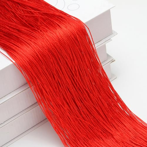 Wambere 2 cortinas de hilo de 1 m × 2 m, cortina de líneas, cortina de fondo, cortina de cuerda, cortina para decoración de ventanas, separadores de habitaciones, decoración de vacaciones, color rojo