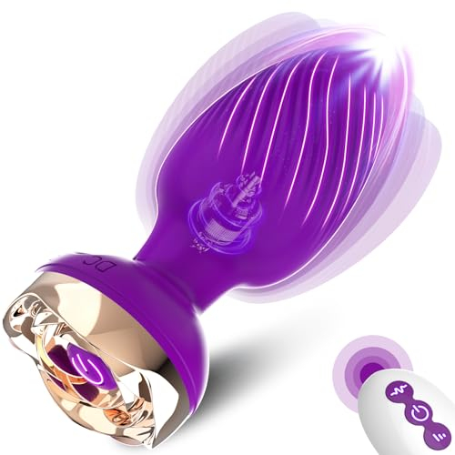 Analvibratoren für Frauen Vibration für Männer, Anal Vibrator Buttplug mit Fernbedienung für die Frau, mit 10 Vibrationsmodi i, Sex Spielzeug für Paare Anal Plug Frauen Buttplug (Lila)