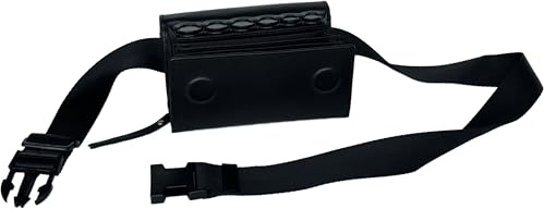 CLAIRE-FONCET - Maletín de banana para servidor de piel vacuno, con monedero dispensador de 6 monedas de euros, cierre con imanes, ideal camarera, bar, restaurante, cervecería, Negro , 18 cm X 10 cm