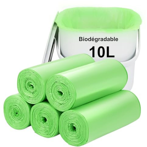 Sacchi per rifiuti biodegradabili da 10 l, 120 pezzi: fodera per bidoni della spazzatura da banco. Aievrgad, sacchetti per immondizia, spessi, biodegradabili, compostabili, per alimenti e giardino