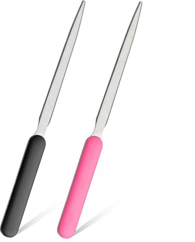ZEYIYER 2 Pcs Letter Opener Envelope Slitter, Lightweight Stainless Steel Letter Openers, Comfort Grip Handle Mail Envelope Opener for Office Home Supplies