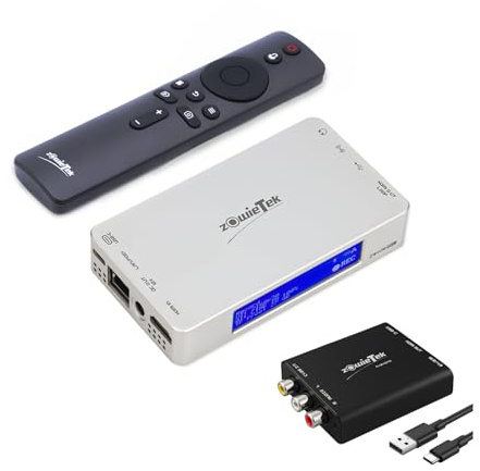 Bundle ZowieREC registratore HDMI 4K + convertitore AV/RCA a HDMI | corpo in alluminio premium, design per la dissipazione del calore | digitalizza VHS, DVD, console di gioco e videocamere in formato