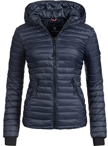 Navahoo Chaqueta Guateada de Entretiempo para Mujer Kimuk Azul Oscuro M