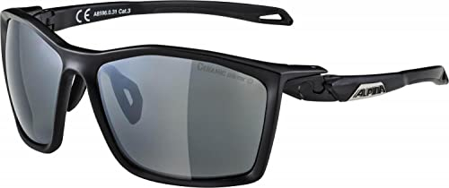 ALPINA TWIST FIVE - Wasserabweisende und Beschlagfreie Sport- & Fahrradbrille Mit 100% UV-Schutz Für Erwachsene, black matt, One Size