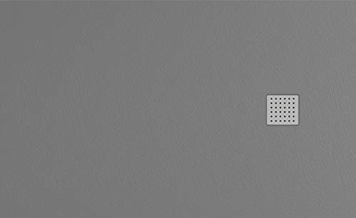 PLATO DE DUCHA RESINA Mod. LAROC CARGA MINERAL Y GEL COATS(ANTRACITA, 140 X 80)