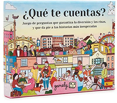 Gamely ¿Qué te Cuentas?: El Juego de Preguntas de tamaño Bolsillo para Compartir y reír en ramilia, con Amigos o Entre Parejas.
