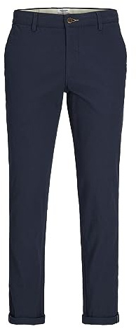 JACK & JONES Jpstmarco Jjfury ANA Noos Pantaloni Chino, Blazer Blu Marine, 27W x 32L Uomo
