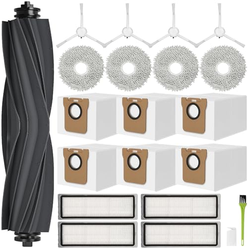 RUKHOOL Accessoires pour Dreame L10s Ultra / L10s Ultra Pièces de Rechange Xiaomi X20+ Plus Accessoire 6 Sacs à Poussière 1 Brosses Principales 4 Filtres 4 Brosse Latérale 4 Chiffon Nettoyage