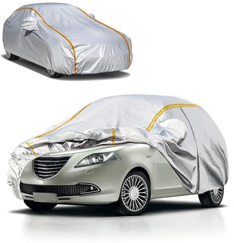 Telo copriauto da esterno per Lancia Musa(2004-2012),Copertura per auto impermeabile antivento antigraffio telo copriauto Adatto a tutte le stagioni