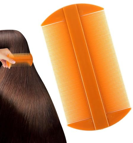 Pettine per pidocchi - pettine per lendini per rimuovere i, denti a doppia faccia in metallo Pettine per pidocchi in acciaio inossidabile per bambini, pettine antipulci | Pettine per lendini a de