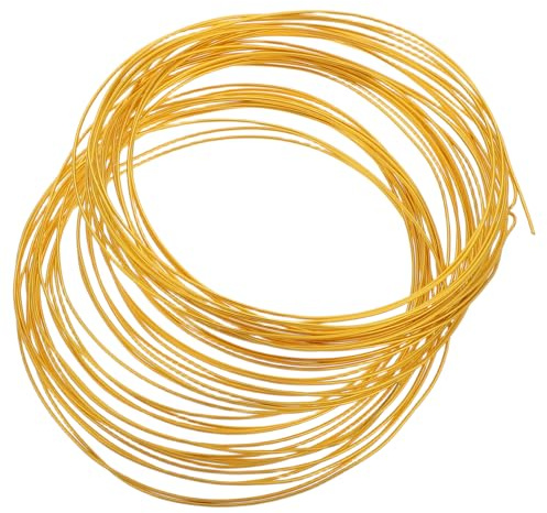 0.8mm Gold Aluminum Wire for Jewelry Making 10m Flexible Wire for Beading Sculpting and DIY Ornaments Portable and Wear-Resistant Supply for Artists