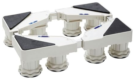 Base per Lavatrice con 8 Piedi per Lavatrice Frigorifero e Asciugatrici con Funzione di Assorbimento Degli Urti Rialzata facilitare la pulizia Larghezza 35 a 56 cm Altezza9-11.5cm