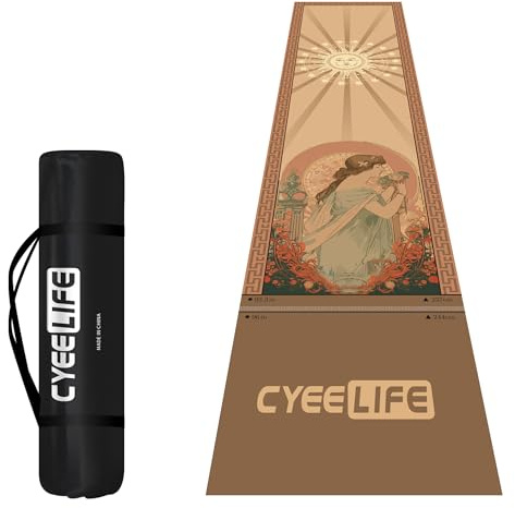 Cyeelife Alfombrilla para alfombra de 297 x 66 cm, con base antideslizante de goma, alfombrilla profesional para proteger el suelo y los dardos