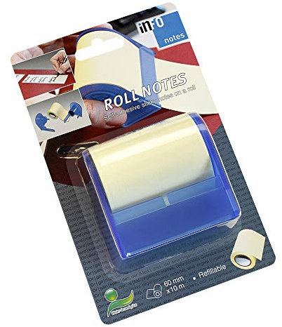 Roll Notes Haftnotiz-Spender mit 2 integrierten Abrißkanten, Rolle 60 x 10000mm, pastellgelb