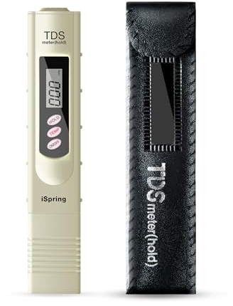 iSpring TDS3 Medidor Digital de Calidad del Agua, 3 Botones, con Función de Prueba de Temperatura