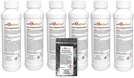 Wellwellness® Humidificación para Sauna Concentrado Set' Salud + Bienestar' con 6 X 250ML Fl. + Gratis 10g Mentol