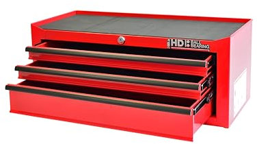 Hilka G301C3BBS - Durable 3-Drawer Tool Chest,Red
