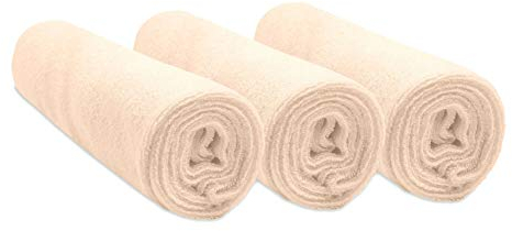 Easy Dort 3 Stück Bezüge für Wickelauflagen aus Bio-Baumwolle, 50 x 70/80 cm, naturfarben