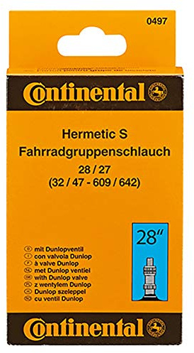 Continental AG Unisex's Dunlop Valve Bicycle Tyre Tube-Multi-Colour, 28-27-Inch