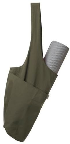 Yogiii Yoga Mat Bag | The ORIGINAL YogiiiTote Yoga Bag | Sling Mat Tote w/Large Side Pocket & Zipper Pocket | Yoga Mat Carrier Fits Most Size Mats (Olivine Green)