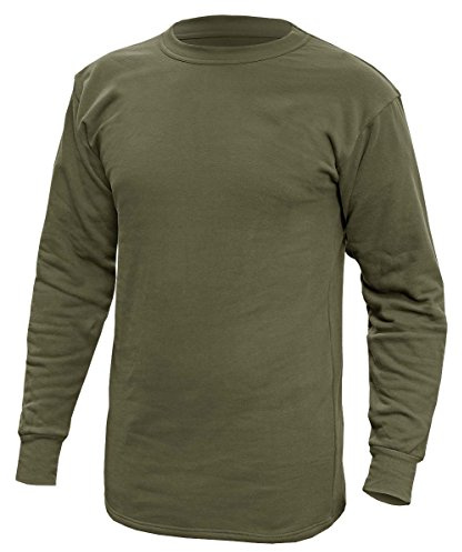 Brandit Sous-pull d'hiver en peluche – Sous-vêtement d'origine de l'armée allemande - vert - Large