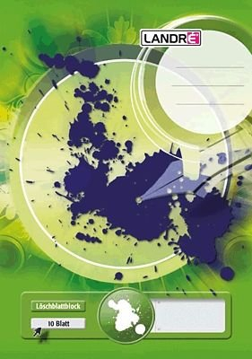 Landré 100050665 Löschblattblock A5/10 Blatt, gelb