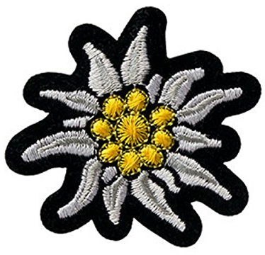 Mono-Quick GmbH applikationer – kostymmotiv – strykbart ädelvitt, sammet ca 5,0 x 5,0 cm svart 1 st, Svart/vit, ca. 5 x 5 cm