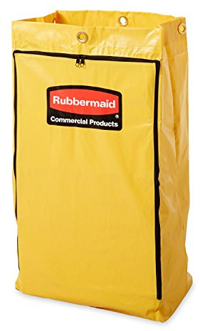 Rubbermaid Commercial Products FG618300YEl - Bolsa de vinilo con cremallera para carro de limpieza, amarillo