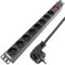 RackMatic - Regleta de enchufes para Armario Rack 19 1U con 8 schuko e Interruptor