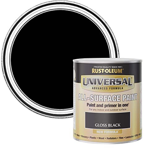 Rust-Oleum 250ml Universal Paint - Gloss Black
