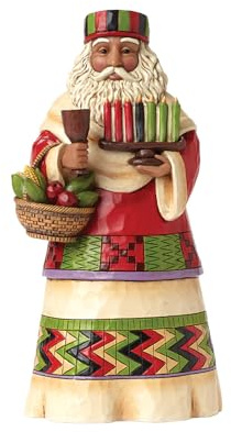 Enesco Jim Shore Heartwood Creek Figurine en résine Père Noël Africain 18 cm