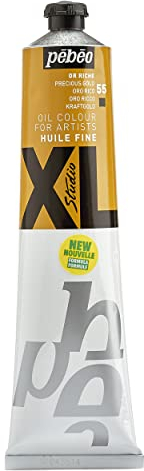Pébéo - Huile Fine XL 200 ML - Peinture à l’Huile Or Riche – Peinture à l’Huile Pébéo - Or Riche 200 ml
